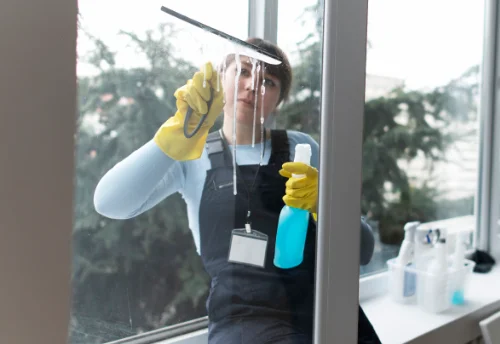 Nettoyage de vitres intérieures et extérieures à la Breille-les-Pins